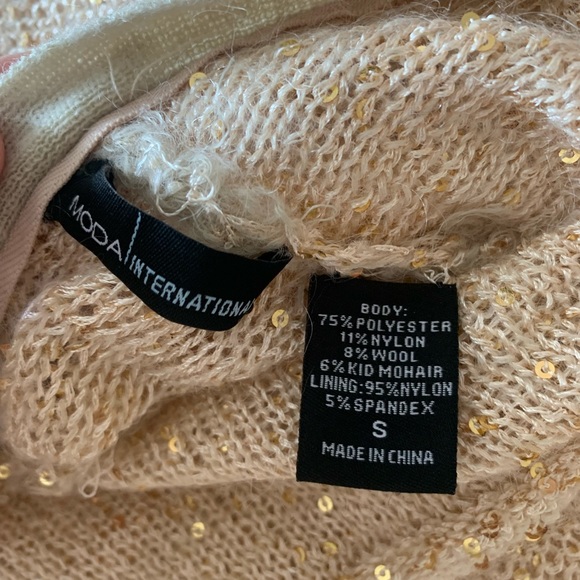 Victoria’s Secret Golden sweater dress holidays party size small - Picture 3 of 4